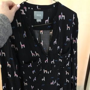 Anthropologie Maeve llama 🦙 blouse